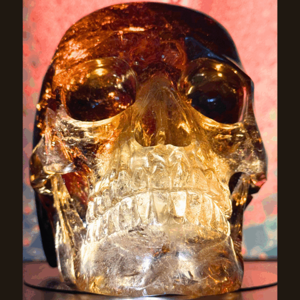 Activated Madiera Citrine Skull - Image 3